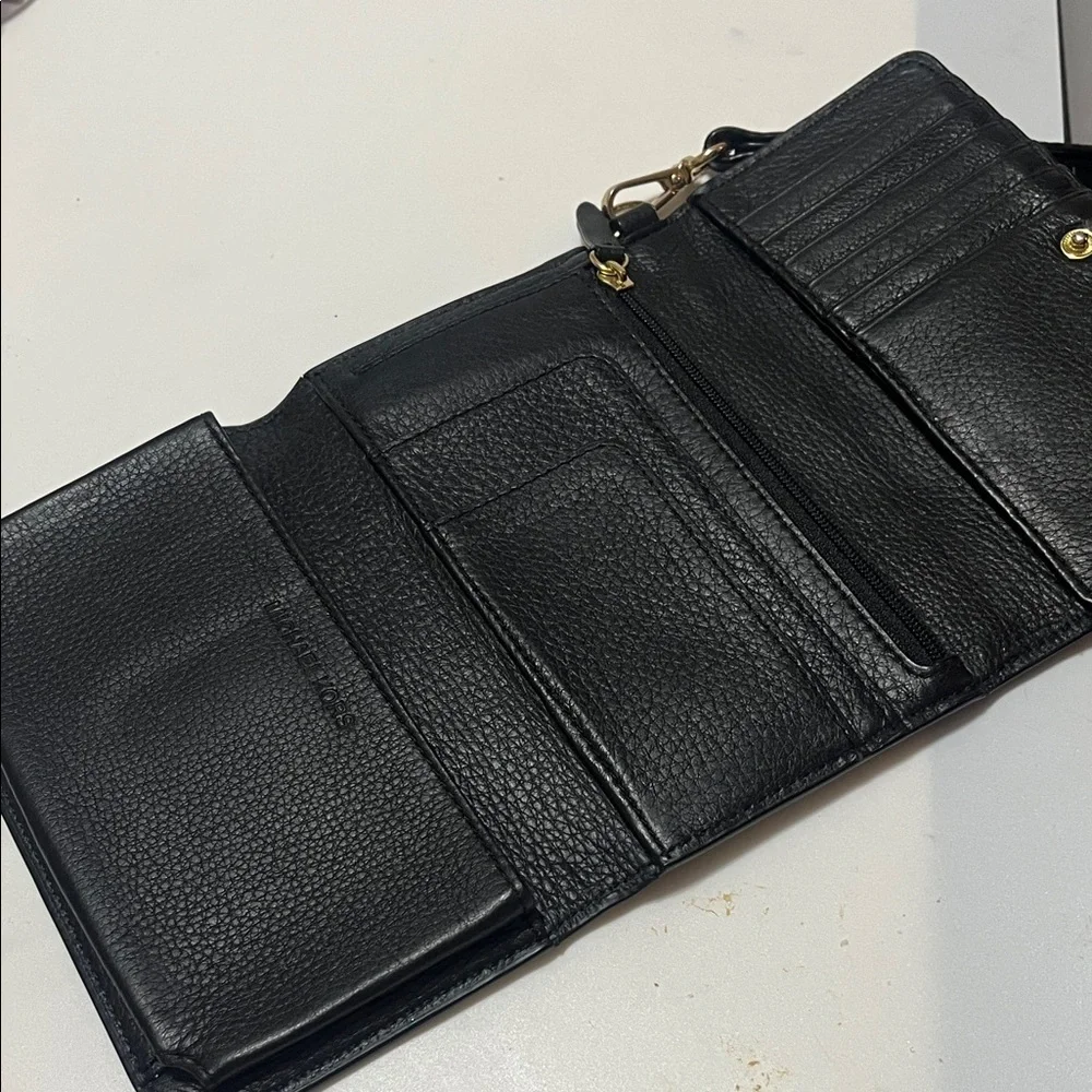 Michael Kors Black and Gold Wristlet